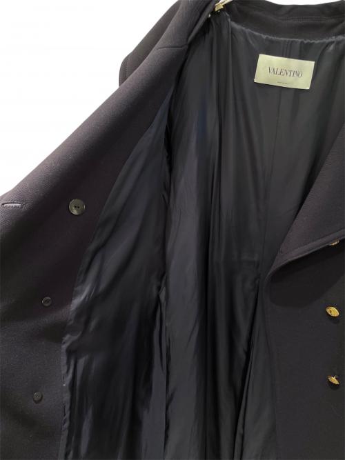 VALENTINO（ヴァレンティノ）VALENTINO (ヴァレンティノ) 金ボタンダブルブレストコート ネイビー サイズ:38の古着・服飾アイテム