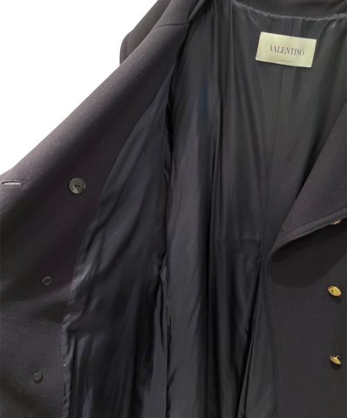 VALENTINO（ヴァレンティノ）VALENTINO (ヴァレンティノ) 金ボタンダブルブレストコート ネイビー サイズ:38の古着・服飾アイテム