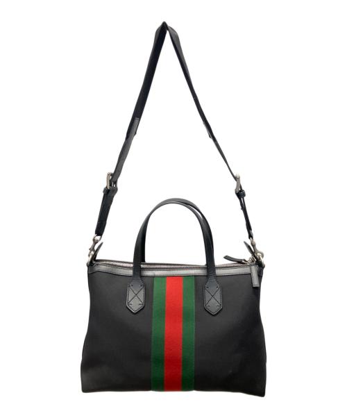 GUCCI（グッチ）GUCCI (グッチ) シェリーライン 2wayトートバッグ ブラックの古着・服飾アイテム