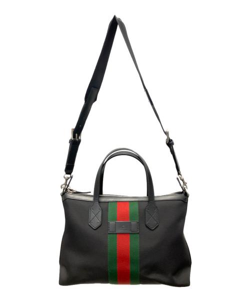 GUCCI（グッチ）GUCCI (グッチ) シェリーライン 2wayトートバッグ ブラックの古着・服飾アイテム