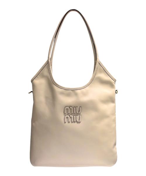 MIU MIU（ミュウミュウ）MIU MIU (ミュウミュウ) トートバッグ ベージュの古着・服飾アイテム