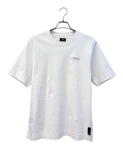 FENDI（フェンディ）FENDI (フェンディ) ロゴラベル カットソー ホワイト サイズ:Ｓの古着・服飾アイテム