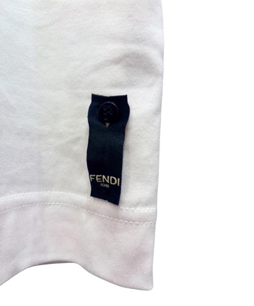 FENDI（フェンディ）FENDI (フェンディ) ロゴラベル カットソー ホワイト サイズ:Ｓの古着・服飾アイテム