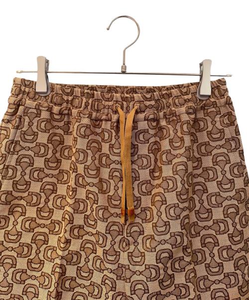 GUCCI（グッチ）GUCCI (グッチ) GGコットンキャンバスパンツ ブラウン サイズ:44の古着・服飾アイテム