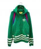 GUCCI×adidasグッチ×アディダス）の古着「ロゴ刺繍ニットパーカー」｜グリーン