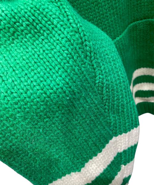 GUCCI（グッチ）GUCCI (グッチ) adidas (アディダス) ロゴ刺繍ニットパーカー グリーン サイズ:Sの古着・服飾アイテム