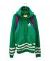 GUCCI（グッチ）の古着「ロゴ刺繍ニットパーカー」｜グリーン