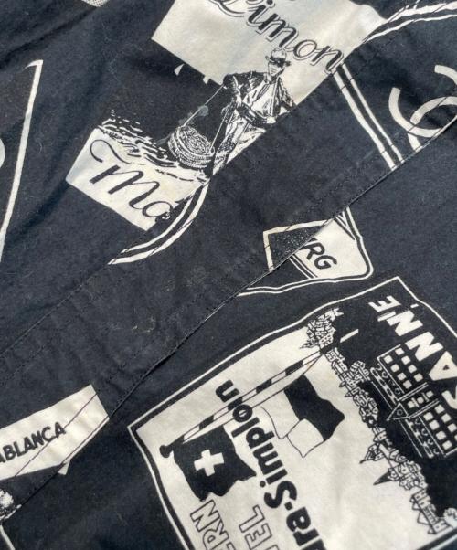 CHANEL（シャネル）CHANEL (シャネル) 80sプリントスカート ブラック サイズ:42の古着・服飾アイテム