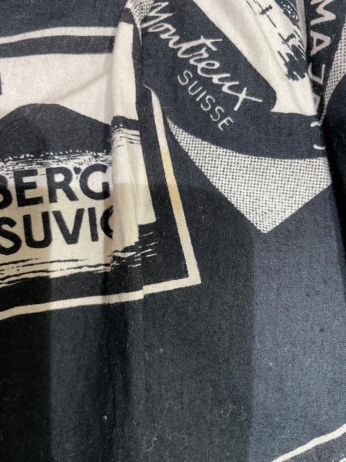 CHANEL（シャネル）CHANEL (シャネル) 80sプリントスカート ブラック サイズ:42の古着・服飾アイテム