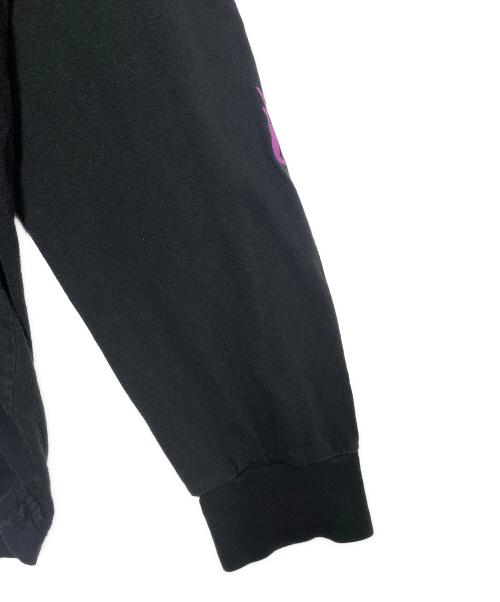 CHROME HEARTS（クロムハーツ）CHROME HEARTS (クロムハーツ) ネックロゴ長袖Tシャツ ブラック×パープル サイズ:XXLの古着・服飾アイテム