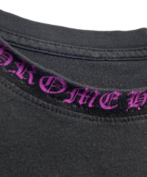 CHROME HEARTS（クロムハーツ）CHROME HEARTS (クロムハーツ) ネックロゴ長袖Tシャツ ブラック×パープル サイズ:XXLの古着・服飾アイテム