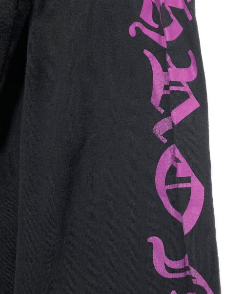 CHROME HEARTS（クロムハーツ）CHROME HEARTS (クロムハーツ) ネックロゴ長袖Tシャツ ブラック×パープル サイズ:XXLの古着・服飾アイテム