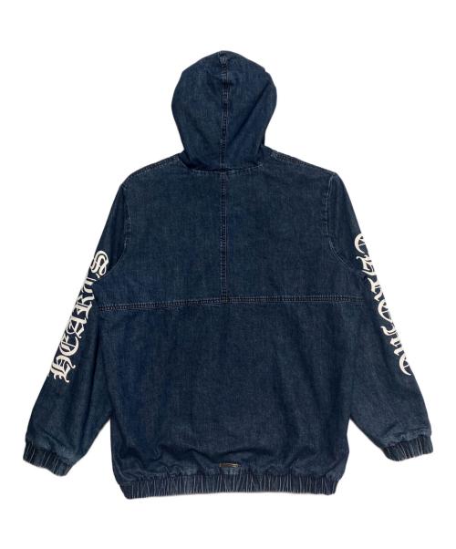 CHROME HEARTS（クロムハーツ）CHROME HEARTS (クロムハーツ) Leather Cemetery Triple Cross Denim Anorak Jacket ブルー サイズ:Lの古着・服飾アイテム