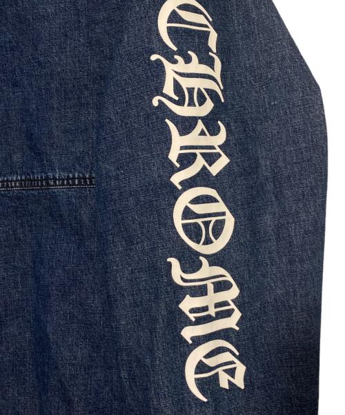 CHROME HEARTS（クロムハーツ）CHROME HEARTS (クロムハーツ) Leather Cemetery Triple Cross Denim Anorak Jacket ブルー サイズ:Lの古着・服飾アイテム