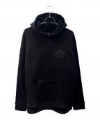 CHROME HEARTSクロムハーツ）の古着「Y NOT CH LOGO CEMETERY CROSS 7-11 HOODIE PULLOVER」｜ブラック