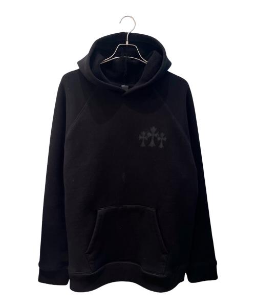 CHROME HEARTS（クロムハーツ）CHROME HEARTS (クロムハーツ) Y NOT CH LOGO CEMETERY CROSS 7-11 HOODIE PULLOVER ブラック サイズ:XLの古着・服飾アイテム