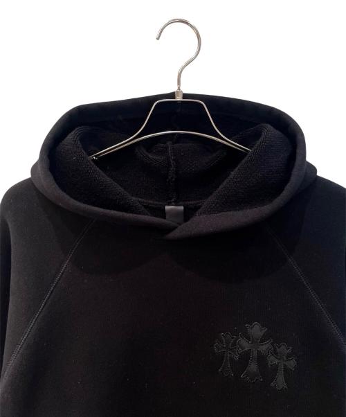 CHROME HEARTS（クロムハーツ）CHROME HEARTS (クロムハーツ) Y NOT CH LOGO CEMETERY CROSS 7-11 HOODIE PULLOVER ブラック サイズ:XLの古着・服飾アイテム