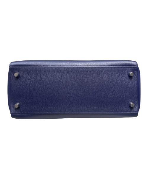 HERMES（エルメス）HERMES (エルメス) ケリー28 内縫い ヴェルソ/シルバー金具/エバーカラー/ブルーアンクル×ブルーゼリージュ/D刻印/2019年 ブルーアンクル×ブルーゼリージュ サイズ:28の古着・服飾アイテム