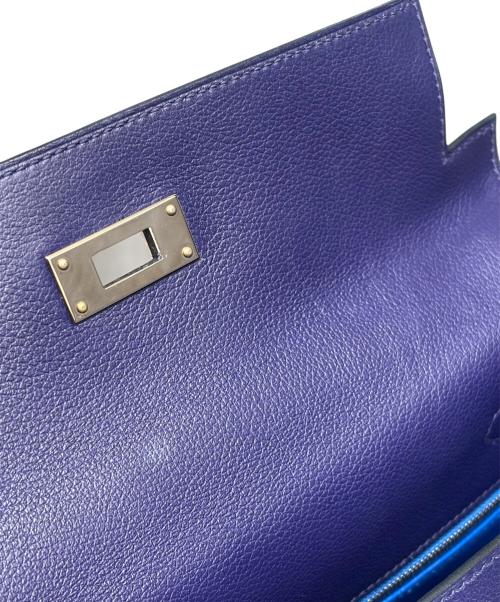 HERMES（エルメス）HERMES (エルメス) ケリー28 内縫い ヴェルソ/シルバー金具/エバーカラー/ブルーアンクル×ブルーゼリージュ/D刻印/2019年 ブルーアンクル×ブルーゼリージュ サイズ:28の古着・服飾アイテム