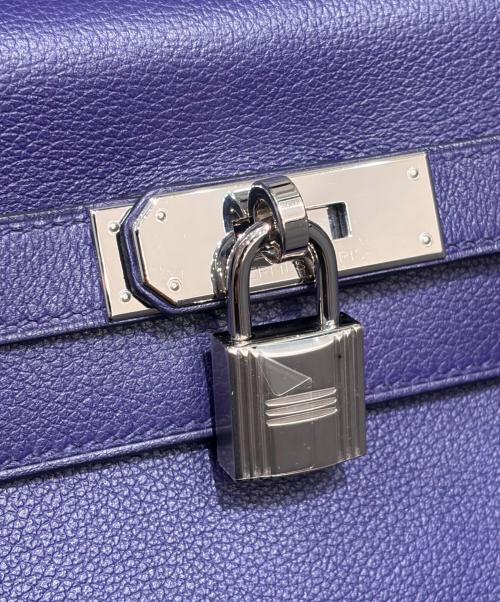 HERMES（エルメス）HERMES (エルメス) ケリー28 内縫い ヴェルソ/シルバー金具/エバーカラー/ブルーアンクル×ブルーゼリージュ/D刻印/2019年 ブルーアンクル×ブルーゼリージュ サイズ:28の古着・服飾アイテム