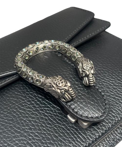 GUCCI（グッチ）GUCCI (グッチ) ディオニュソス / チェーンショルダーバッグ ブラック×シルバー金具の古着・服飾アイテム