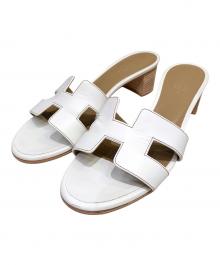 HERMES（エルメス）の古着「レディスサンダル《オアジス》」｜ホワイト