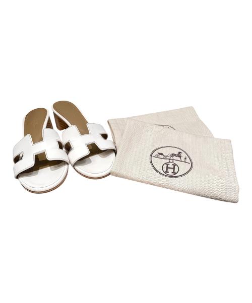 HERMES（エルメス）HERMES (エルメス) レディスサンダル《オアジス》 ホワイト サイズ:37 1/2の古着・服飾アイテム