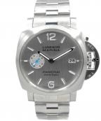 PANERAIパネライ）の古着「Luminor Marina 1980 3 Days Automatic ルミノール マリーナ 1950 3デイズ オートマチック Ref.PAM00977 42mm シルバー文字盤」｜シルバーダイヤル