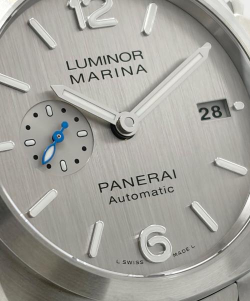 PANERAI（パネライ）PANERAI Luminor Marina 1980 3 Days Automatic ルミノール マリーナ 1950 3デイズ オートマチック Ref.PAM00977 42mm シルバー文字盤 サイズ:42mm/19.5cmの古着・服飾アイテム