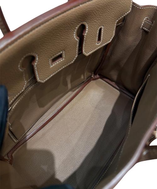 HERMES（エルメス）HERMES (エルメス) Birkin 25/バーキン25/トリヨンクレマンス/エトゥープ/シルバー金具/Z刻印：2021年 エトゥープ×シルバー金具 サイズ:25の古着・服飾アイテム
