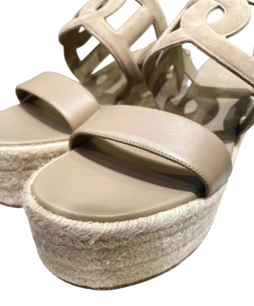 HERMES（エルメス）HERMES (エルメス) イテア30/エスパドリーユ ベージュ サイズ:39 未使用品の古着・服飾アイテム