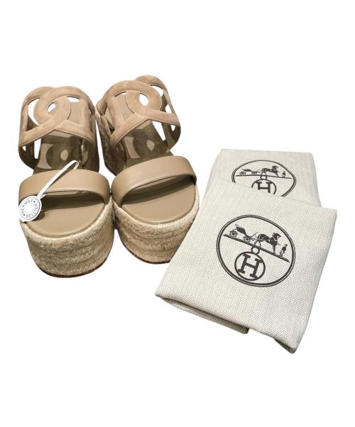 HERMES（エルメス）HERMES (エルメス) イテア30/エスパドリーユ ベージュ サイズ:39 未使用品の古着・服飾アイテム