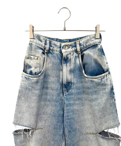 Maison Margiela（メゾンマルジェラ）Maison Margiela (メゾンマルジェラ) スラッシュディテール デニムパンツ インディゴ サイズ:36の古着・服飾アイテム