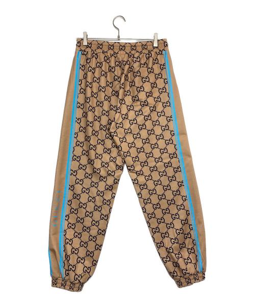 GUCCI（グッチ）GUCCI (グッチ) GGプリントテクニカルジャージジョギングパンツ ベージュ サイズ:Mの古着・服飾アイテム