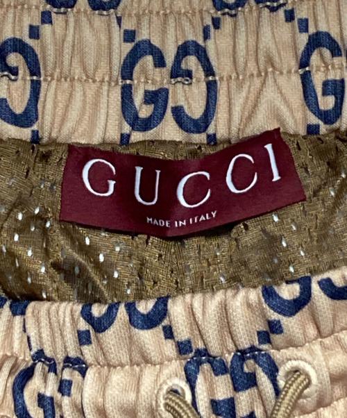 GUCCI（グッチ）GUCCI (グッチ) GGプリントテクニカルジャージジョギングパンツ ベージュ サイズ:Mの古着・服飾アイテム