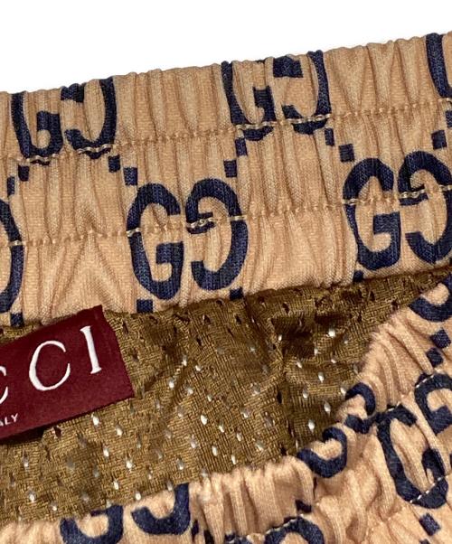 GUCCI（グッチ）GUCCI (グッチ) GGプリントテクニカルジャージジョギングパンツ ベージュ サイズ:Mの古着・服飾アイテム