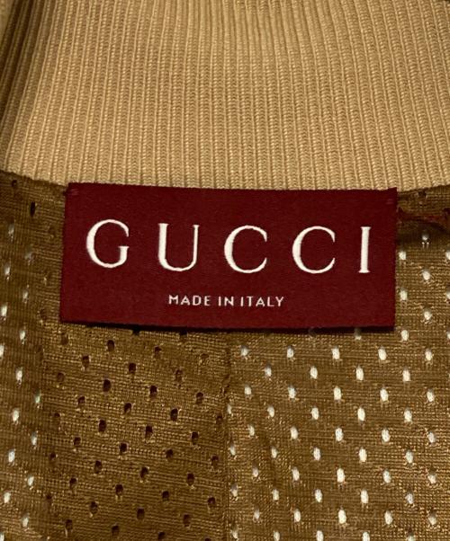 GUCCI（グッチ）GUCCI (グッチ) GGプリントテクニカルジャージートラックジャケット ベージュ サイズ:Sの古着・服飾アイテム