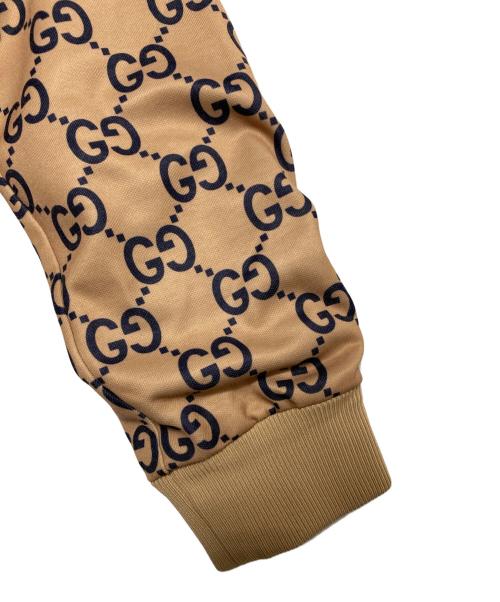 GUCCI（グッチ）GUCCI (グッチ) GGプリントテクニカルジャージートラックジャケット ベージュ サイズ:Sの古着・服飾アイテム