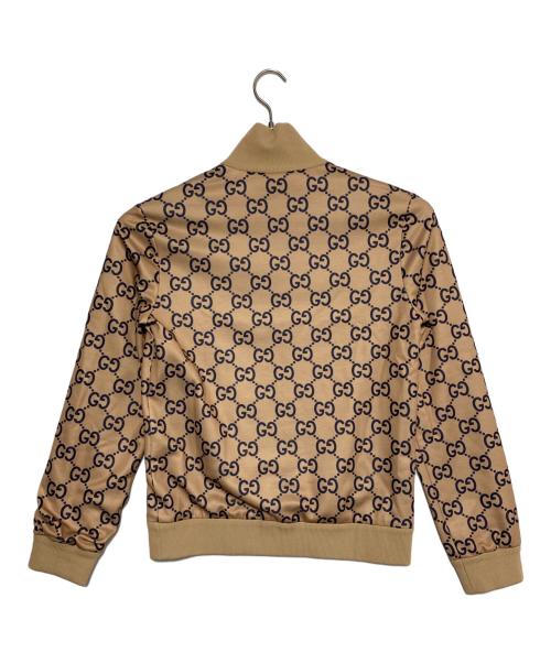 GUCCI（グッチ）GUCCI (グッチ) GGプリントテクニカルジャージートラックジャケット ベージュ サイズ:Sの古着・服飾アイテム