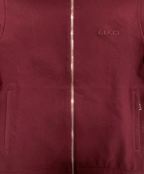 GUCCI（グッチ）GUCCI (グッチ) テクニカルジャージジップアップジャケット レッド サイズ:Lの古着・服飾アイテム