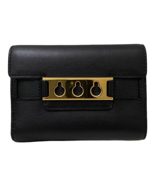 DELVAUX（デルヴォー）DELVAUX (デルヴォー) TEMPETE COMPACT WALLET ブラックの古着・服飾アイテム
