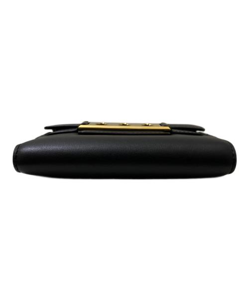 DELVAUX（デルヴォー）DELVAUX (デルヴォー) TEMPETE COMPACT WALLET ブラックの古着・服飾アイテム