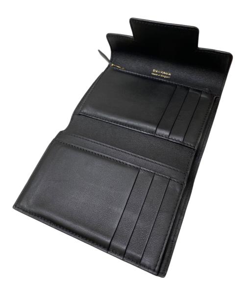 DELVAUX（デルヴォー）DELVAUX (デルヴォー) TEMPETE COMPACT WALLET ブラックの古着・服飾アイテム