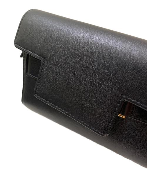 DELVAUX（デルヴォー）DELVAUX (デルヴォー) TEMPETE COMPACT WALLET ブラックの古着・服飾アイテム