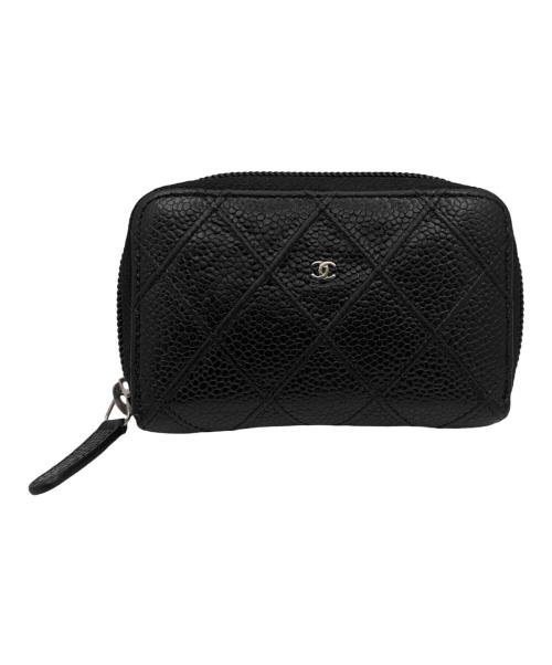 CHANEL（シャネル）CHANEL (シャネル) マトラッセ ジップコインケース ブラックの古着・服飾アイテム