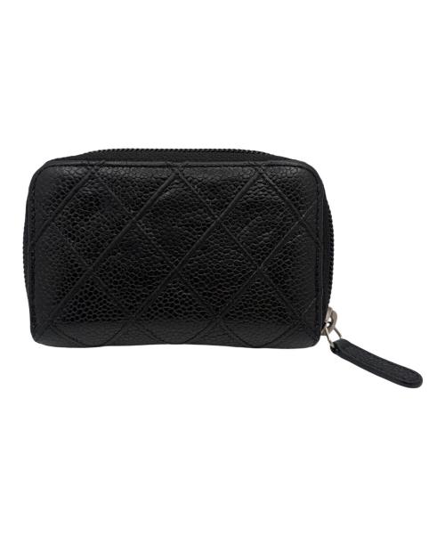 CHANEL（シャネル）CHANEL (シャネル) マトラッセ ジップコインケース ブラックの古着・服飾アイテム