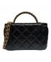 CHANEL (シャネル) バニティバッグ ブラック×ゴールド金具：400000円