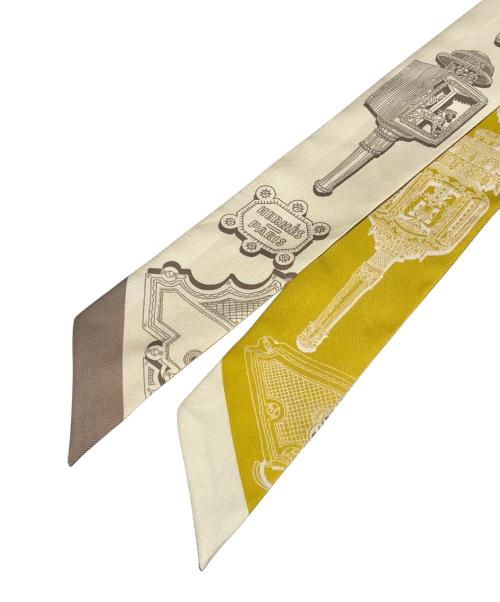 HERMES（エルメス）HERMES (エルメス) ツイリー / メルヴェイユーズ・ランタン オフホワイト×イエローの古着・服飾アイテム