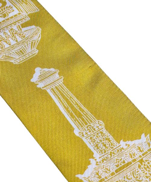 HERMES（エルメス）HERMES (エルメス) ツイリー / メルヴェイユーズ・ランタン オフホワイト×イエローの古着・服飾アイテム