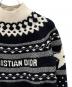 中古・古着 Christian Dior (クリスチャン ディオール) ノルディック柄ハイネックニット ネイビー サイズ:36：70000円